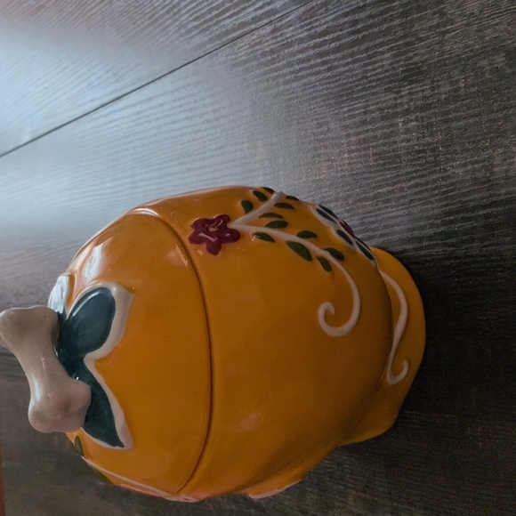 Blue Sky Ceramic Halloween Day Of The Dead Skull Jar